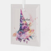 Erstellen Sie Ihre eigenen Spring Rainbow Hexenhut Ornament Aus Glas (Vorderseite links)