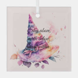 Erstellen Sie Ihre eigenen Spring Rainbow Hexenhut Ornament Aus Glas