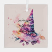 Erstellen Sie Ihre eigenen Spring Rainbow Hexenhut Ornament Aus Glas (Rückseite)