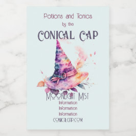 Erstellen Sie Ihre eigenen Spring Rainbow Hexenhut Weinetikett