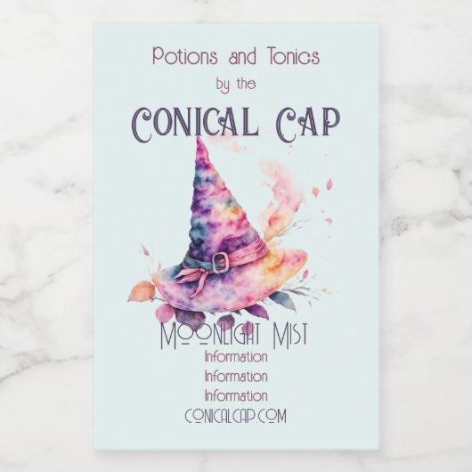 Erstellen Sie Ihre eigenen Spring Rainbow Hexenhut Weinetikett (Einzelnes Label)