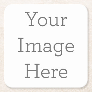 Erstellen Sie Ihre eigenen Square-Untersetzer Rechteckiger Pappuntersetzer