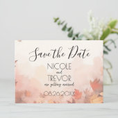 Erstellen Sie Ihre eigenen - subtile Herbstblätter Save The Date (Stehend Vorderseite)