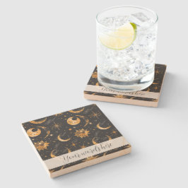 Erstellen Sie Ihre eigenen Sun Moon Stars Celestis Steinuntersetzer