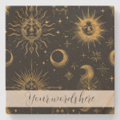 Erstellen Sie Ihre eigenen surrealen Himmelsmond & Steinuntersetzer (Vorderseite)