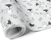 Erstellen Sie Ihre eigenen süßen grauen Füchse Geschenkpapier (Rolleneckpunkt)