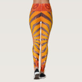 Erstellen Sie Ihre eigenen süßen Orange-Musterpane Leggings (Rückseite)
