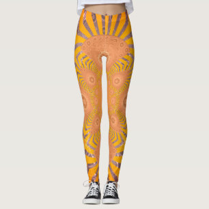 Erstellen Sie Ihre eigenen süßen Orange-Musterpane Leggings