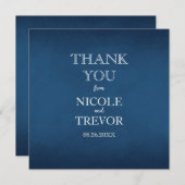 Erstellen Sie Ihre eigenen - Tief Blau Dankeskarte (Vorne/Hinten)