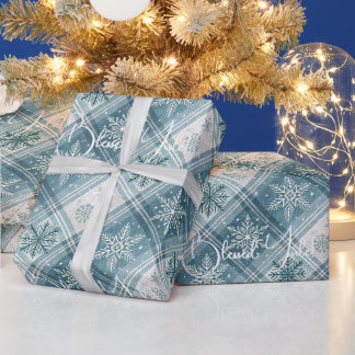 Erstellen Sie Ihre eigenen tiefblauen weißen karie Geschenkpapier