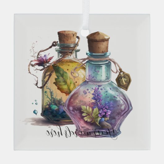 Erstellen Sie Ihre eigenen Trinkflaschen Ornament Aus Glas (Rückseite)