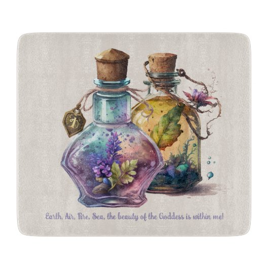 Erstellen Sie Ihre eigenen Trinkflaschen Schneidebrett (Vorderseite)