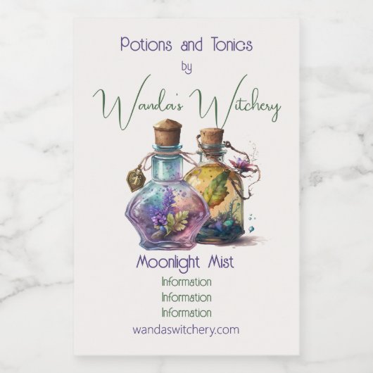 Erstellen Sie Ihre eigenen Trinkflaschen Weinetikett (Einzelnes Label)