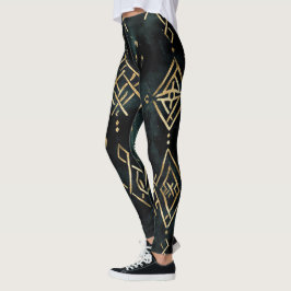 Erstellen Sie Ihre eigenen Türkis-Gold-Symbole Sch Leggings