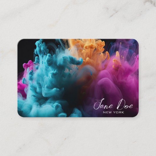 Erstellen Sie Ihre eigenen Türkisfarbenwolken Visitenkarte (Vorderseite)