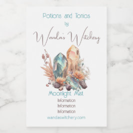 Erstellen Sie Ihre eigenen unglaublichen Kristalle Weinetikett