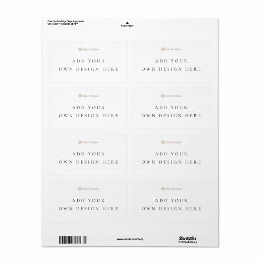 Erstellen Sie Ihre eigenen Versandmarken (Vorne)