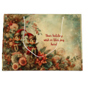 Erstellen Sie Ihre eigenen Viktorianischen Blumenw Große Geschenktüte (Vorderseite)