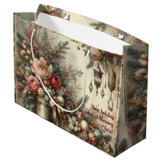 Erstellen Sie Ihre eigenen Viktorianischen Weihnac Große Geschenktüte (Rückseite Schrägansicht)