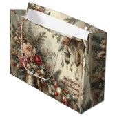 Erstellen Sie Ihre eigenen Viktorianischen Weihnac Große Geschenktüte (Vorderseite Schrägansicht)