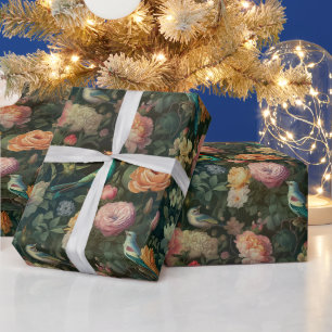 Erstellen Sie Ihre eigenen Vintage-Romantik-Vögel  Geschenkpapier