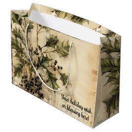 Erstellen Sie Ihre eigenen Vintagen Dunkelwinterbe Große Geschenktüte