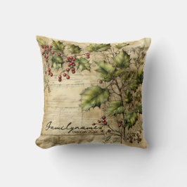 Erstellen Sie Ihre eigenen Vintagen Holly Ephemeri Kissen