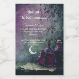Erstellen Sie Ihre eigenen violetten Elixierflasch Weinetikett