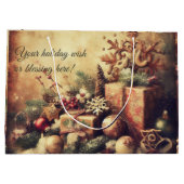 Erstellen Sie Ihre eigenen warmen Weihnachtsgesche Große Geschenktüte (Rückseite)