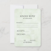 Erstellen Sie Ihre eigenen weichen grünen Quadrate RSVP Karte (Vorderseite)