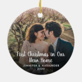 Erstellen Sie Ihre eigenen Weihnachten im neuen Zu Keramik Ornament (Hinten)