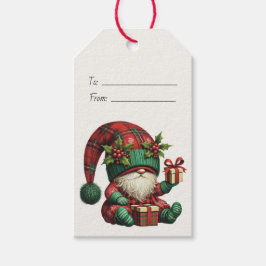 Erstellen Sie Ihre eigenen Weihnachten Kariert Gno Geschenkanhänger