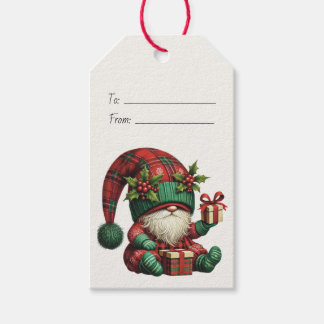 Erstellen Sie Ihre eigenen Weihnachten Kariert Gno Geschenkanhänger