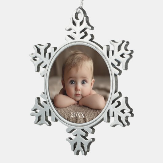 Erstellen Sie Ihre eigenen Weihnachts- oder Feiert Schneeflocken Zinn-Ornament (Rechts)