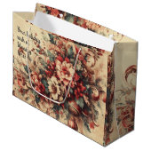 Erstellen Sie Ihre eigenen Weihnachtsfeiertage Wei Große Geschenktüte (Vorderseite Schrägansicht)