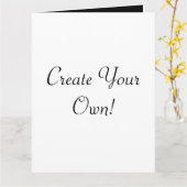 Erstellen Sie Ihre eigenen Weiß und Schwarz Groß Karte (Gelbe Blume)