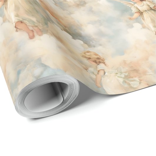 Erstellen Sie Ihre eigenen weißen Engel Geschenkpapier (Rolleneckpunkt)