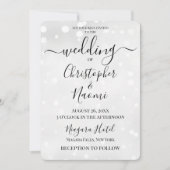 Erstellen Sie Ihre eigenen weißen Speck Hochzeit Einladung (Vorderseite)