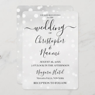 Erstellen Sie Ihre eigenen weißen Speck Hochzeit Einladung