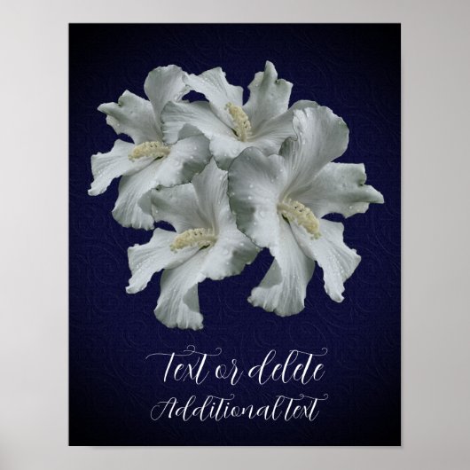 Erstellen Sie Ihre eigenen White Hibiskus Blume Bo Poster (Vorne)