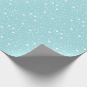 Erstellen Sie Ihre eigenen Winterstars & Dots Blue Geschenkpapier (Ecke)