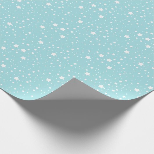 Erstellen Sie Ihre eigenen Winterstars & Dots Blue Geschenkpapier (Ecke)