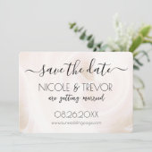 Erstellen Sie Ihre eigenen - Wirbel mit weißem Lic Save The Date (Stehend Vorderseite)