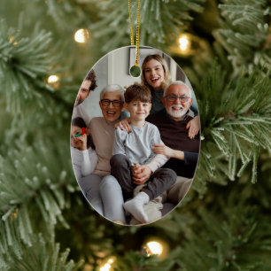 Erstellen Sie Ihre eigenen zweiseitigen Fotos Keramik Ornament