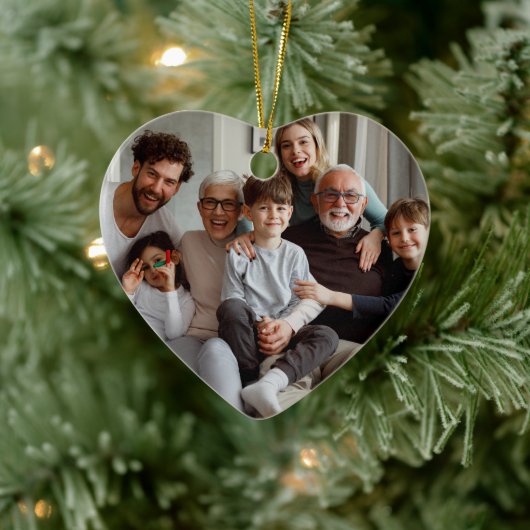 Erstellen Sie Ihre eigenen zweiseitigen Fotos Keramik Ornament (Baum)
