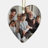 Erstellen Sie Ihre eigenen zweiseitigen Fotos Keramik Ornament (Links)