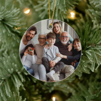 Erstellen Sie Ihre eigenen zweiseitigen Fotos Keramik Ornament