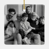 Erstellen Sie Ihre eigenen zweiseitigen Fotos Keramikornament (Rückseite)