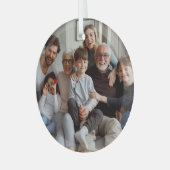 Erstellen Sie Ihre eigenen zweiseitigen Fotos Ornament Aus Glas (Vorderseite links)