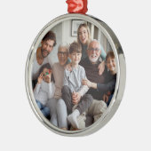 Erstellen Sie Ihre eigenen zweiseitigen Fotos Ornament Aus Metall (Links)